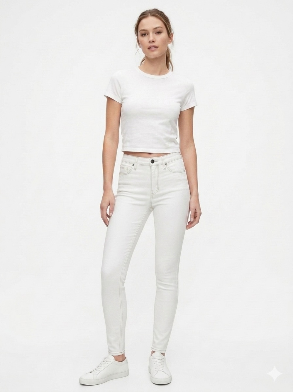 HOLLISTER White High Rise Stretch Jeans 00R W23 L28” EUC KP $50